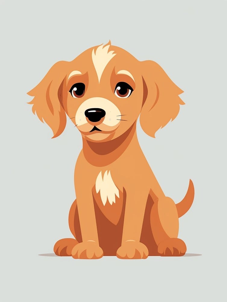 Baby Animal Illustration  Puppy 1