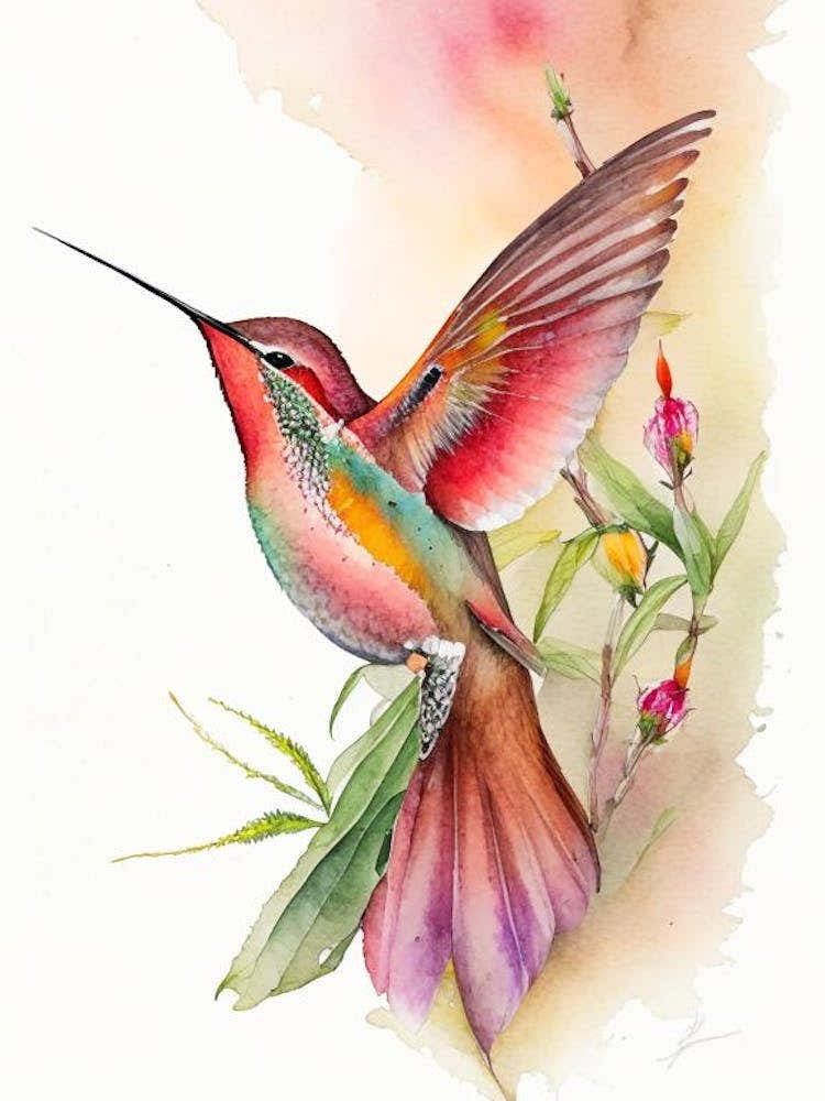 Allen S Hummingbird Cute Neon 1