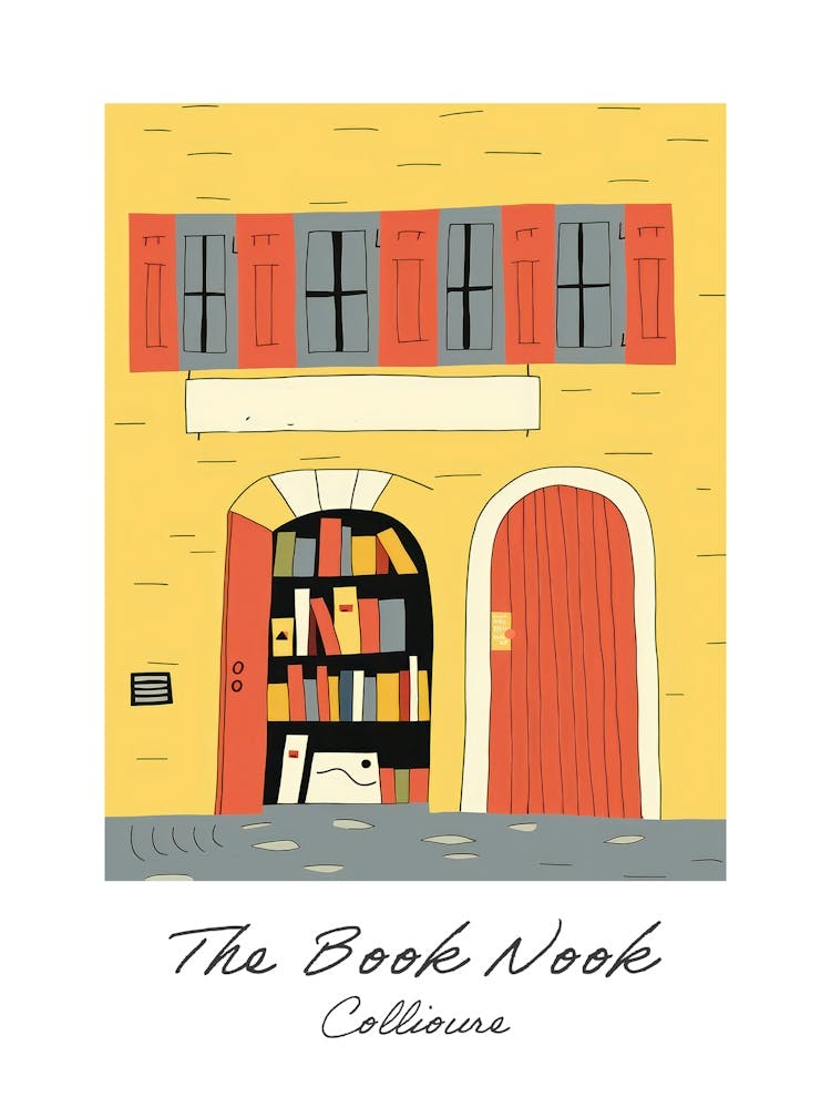 Collioure The Book Nook Pastel Colours 4 Poster