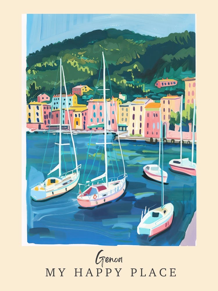 My Happy Place Genoa 1 Travel Poster