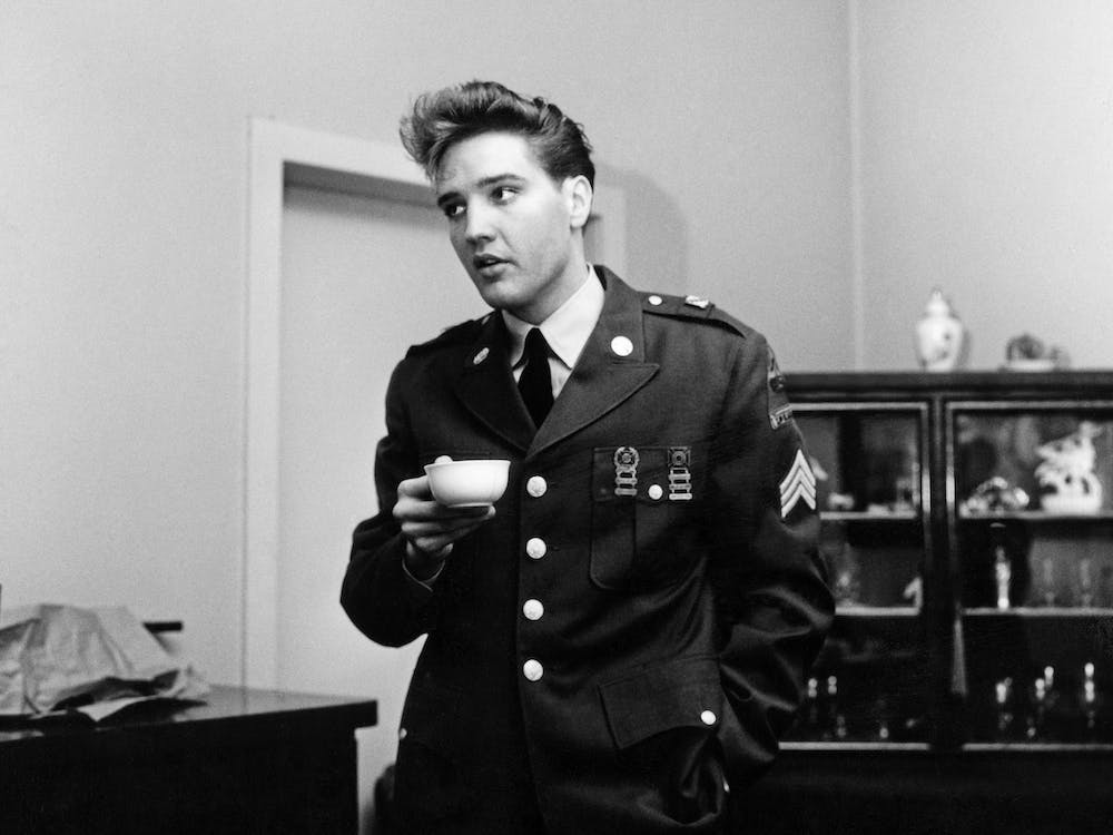 Elvis Presley Drinking Coffee 1960