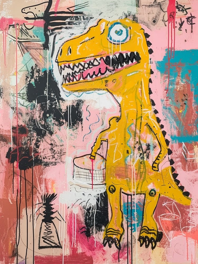 Dinosaur Cartoon Mustard & Cake