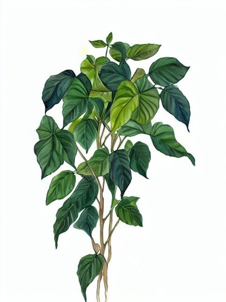 Flowering Maple (Abutilon Hybrids) Watercolor