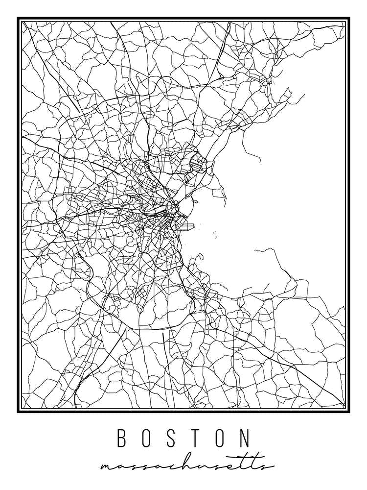 Boston Massachusetts Street Map