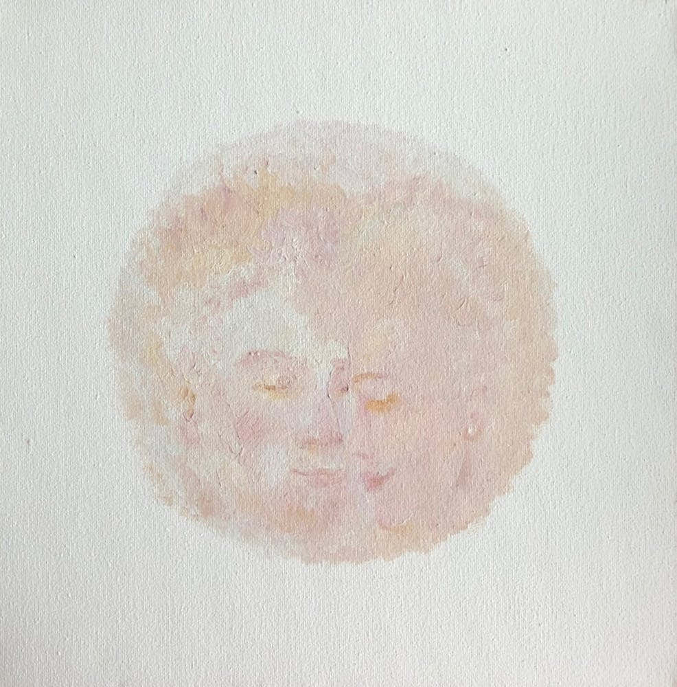 a minute before sympathy 30*30 oil canvas