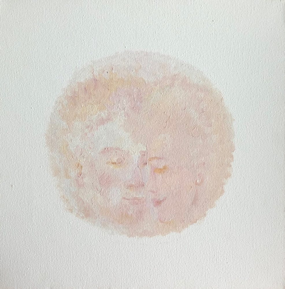 a minute before sympathy 30*30 oil canvas