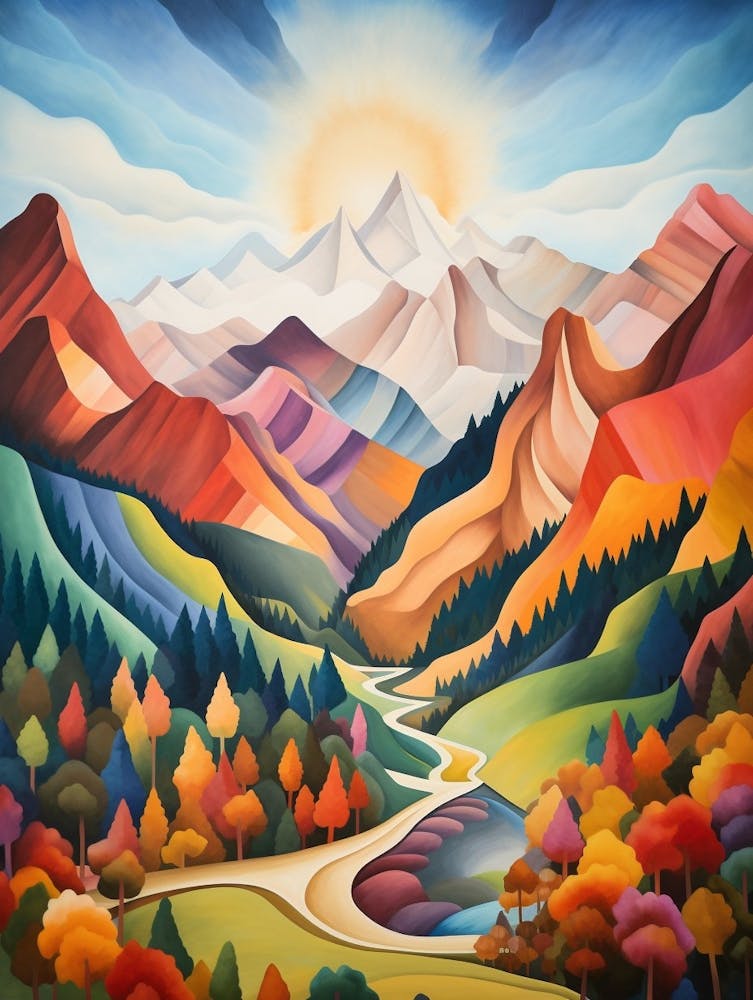 Mountains Abstract Minimalist 12