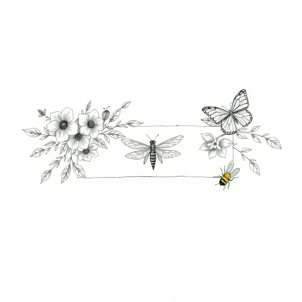 Bees And Flowers 1