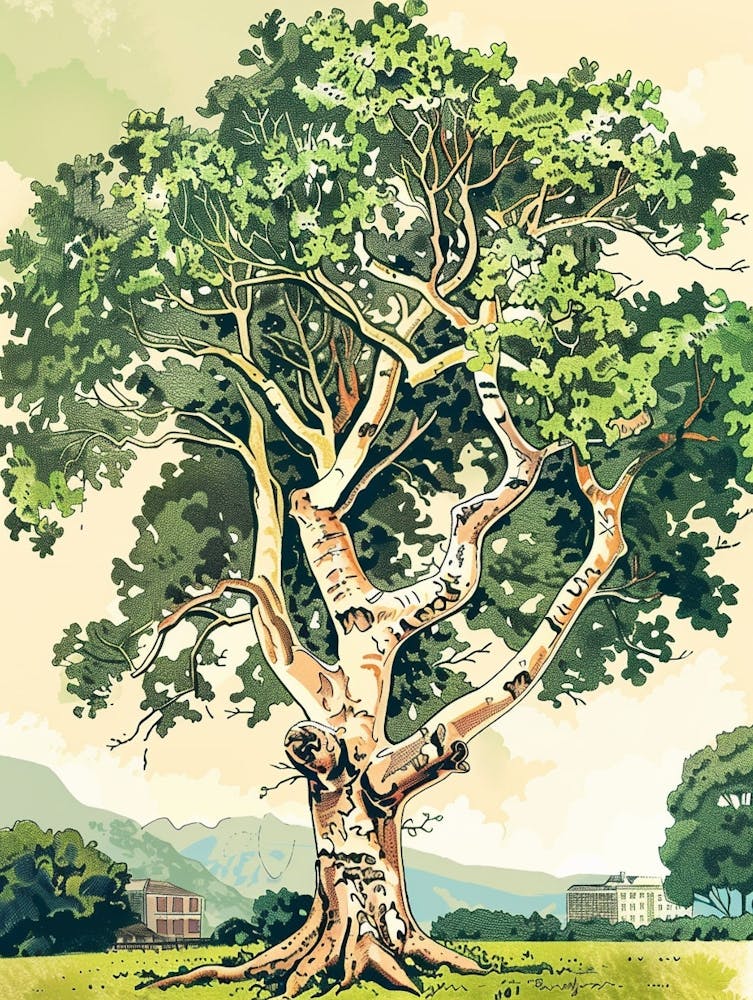 Linden Tree Storybook Illustration 2