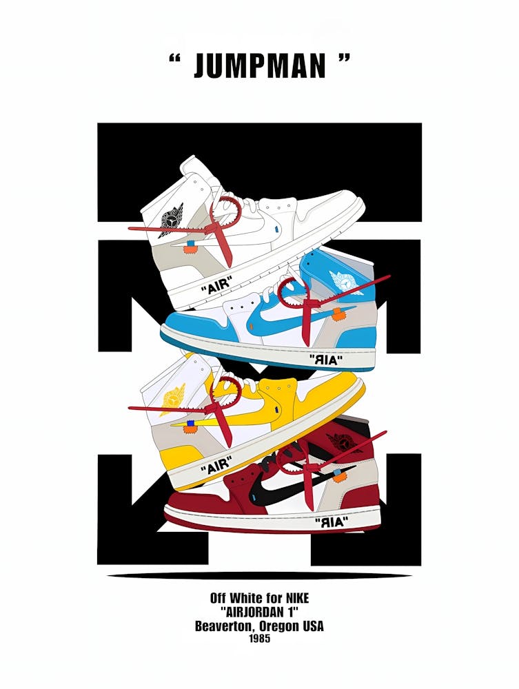 Jumpman - Off-White Air Jordan 1 - Virgil Abloh Nike Sneakers