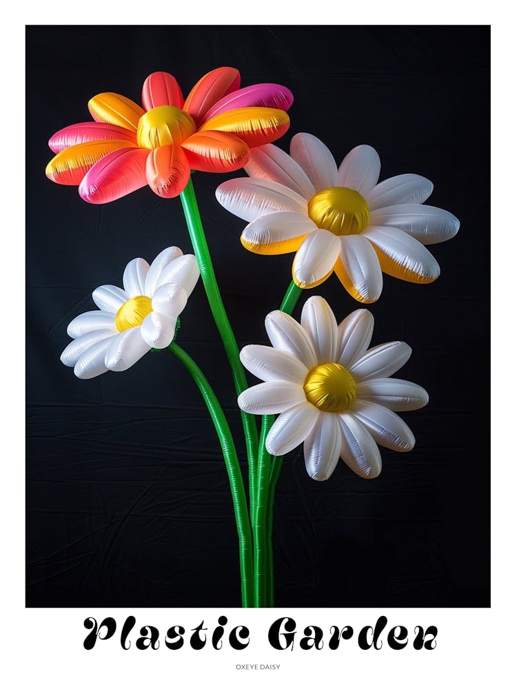 Bright Inflatable Flowers Poster Oxeye Daisy 2