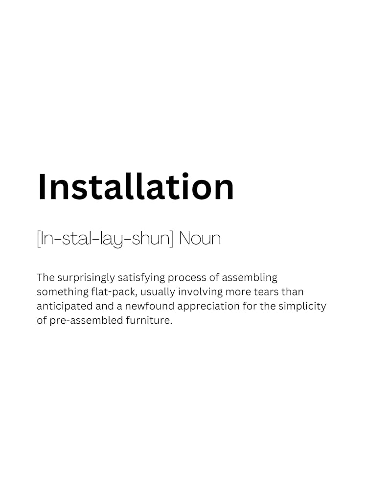 Installation Definition Meaning