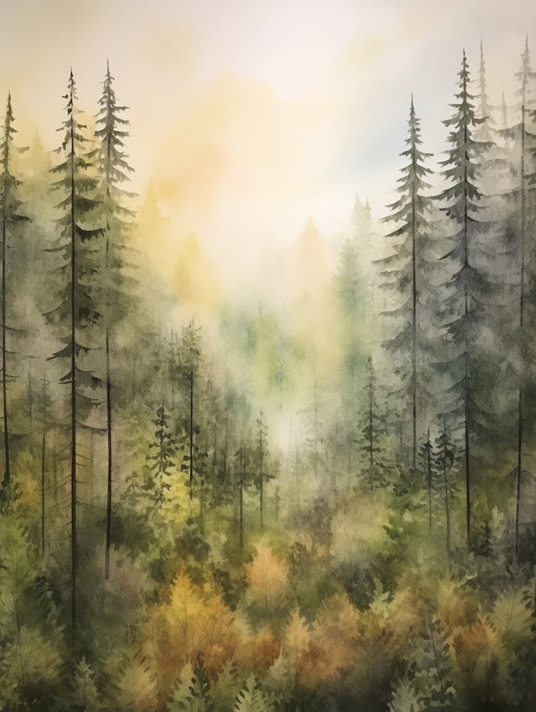 Autumn Forest Landscape Olympic National Forest 2