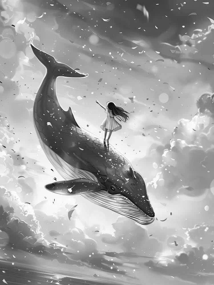 Little Girl On A Whale