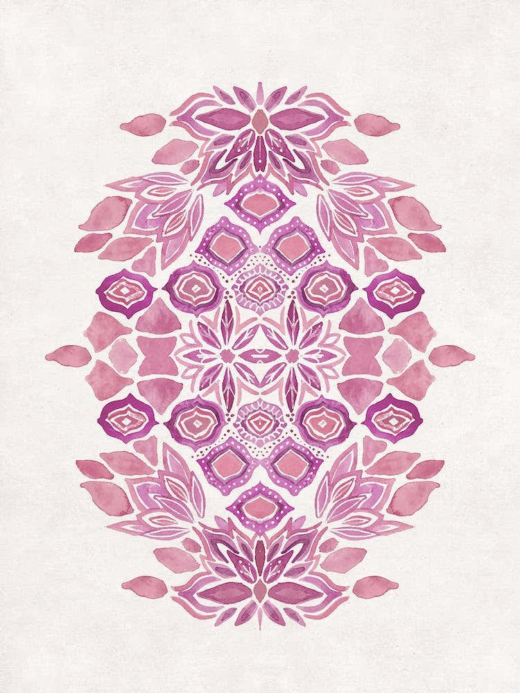 Pink Watercolour Boho Florals