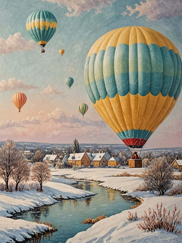 Winter Hot Air Balloons no1
