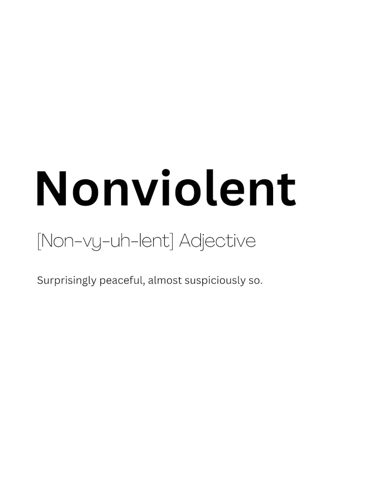 Nonviolent Definition Meaning