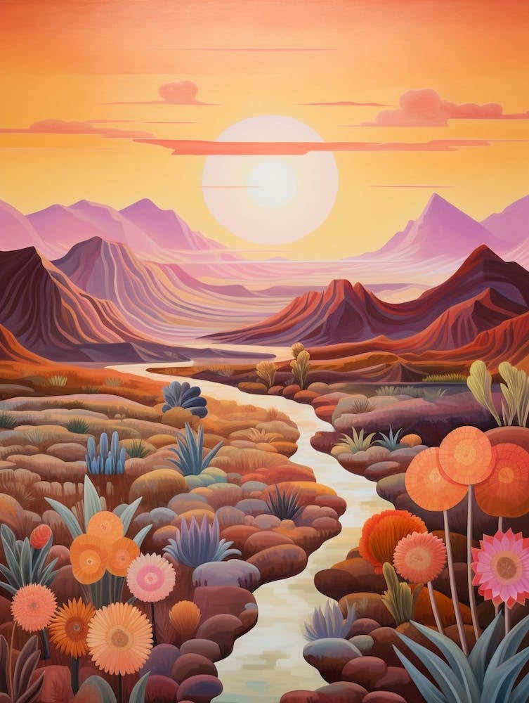 Cactus And Desert Painting 7
