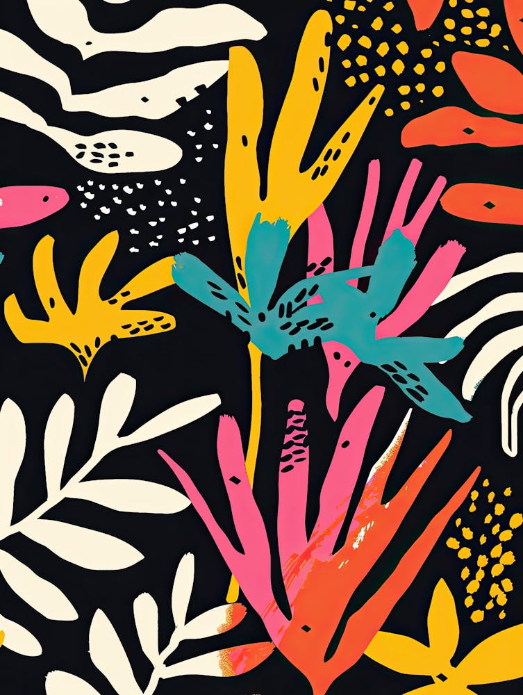 Azure Leaves Matisse Style