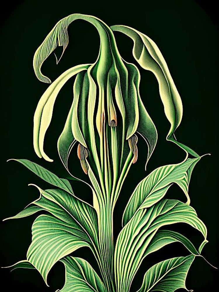 Jack In The Pulpit 3 Floral Botanical Vintage Poster Flower
