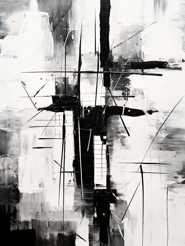 Connection Abstract Black And White 2