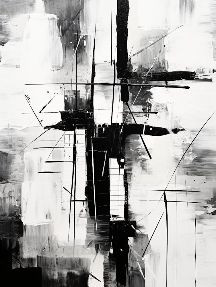 Connection Abstract Black And White 2