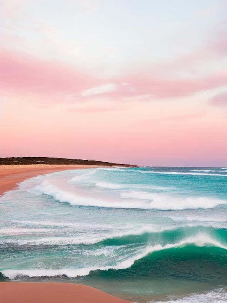 Yallingup Beach, Australia Pink Photography 1