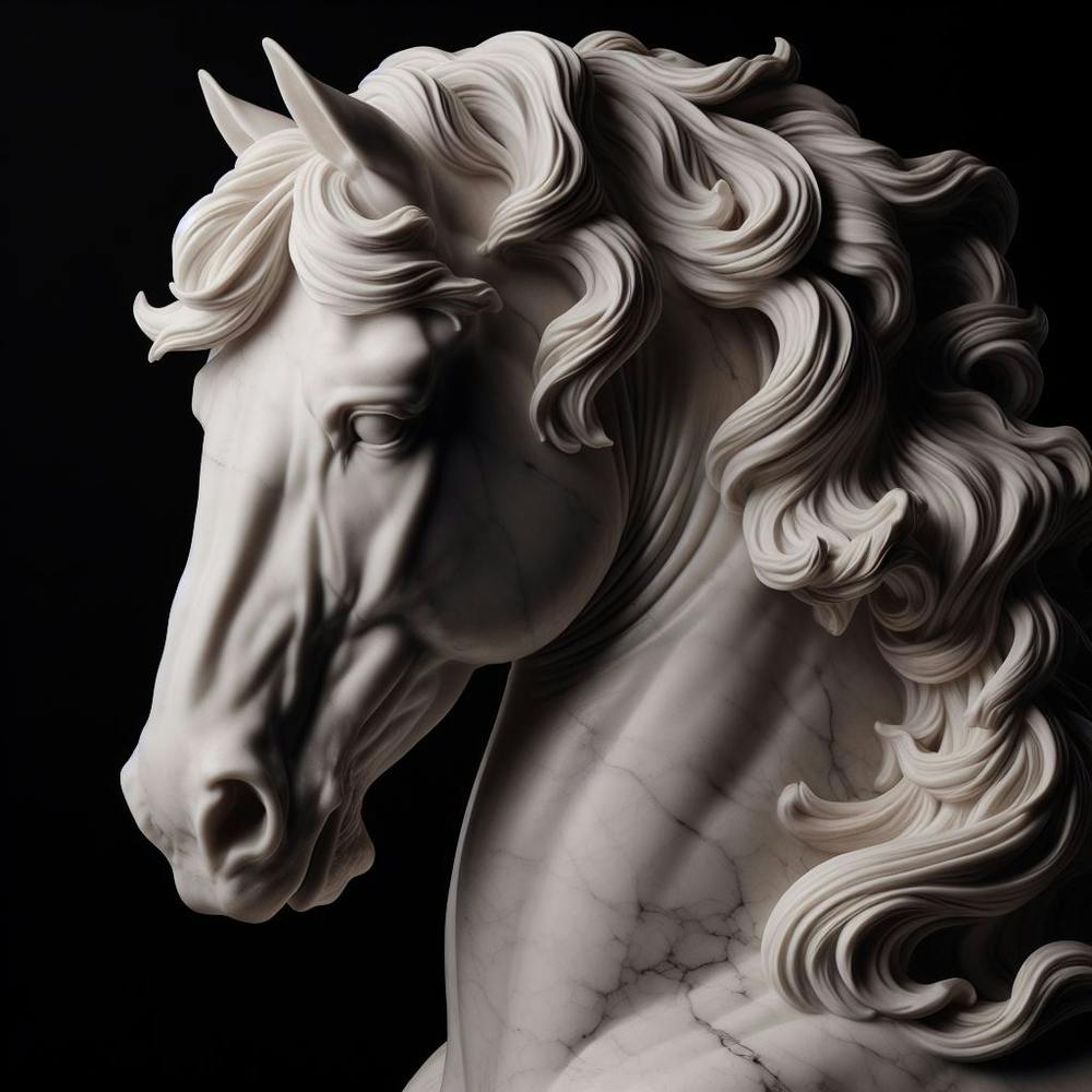 White Marble Horse
