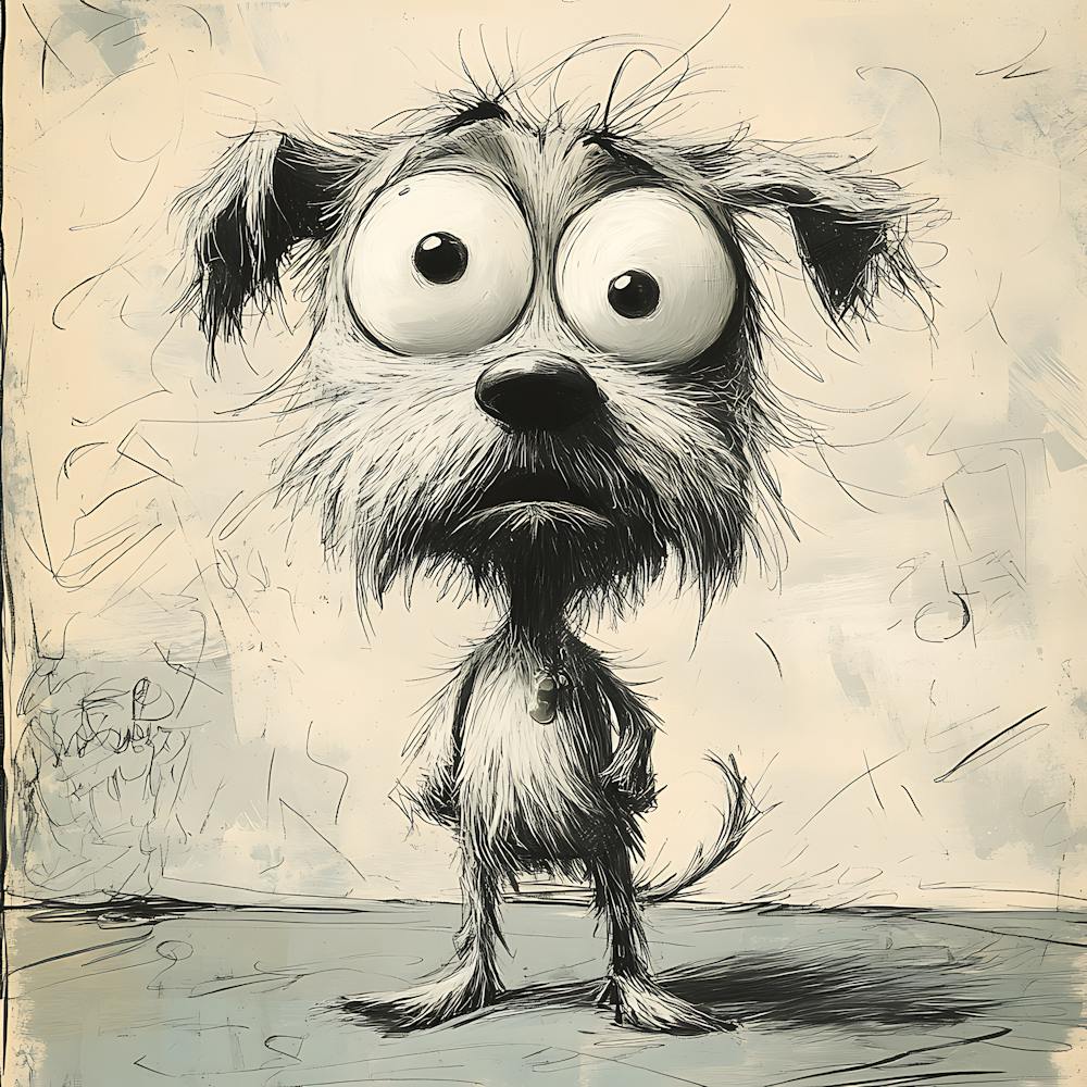 Cute Shaggy Cartoon Dog Plush 4