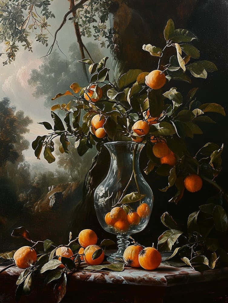 Baroque Floral Still Life Bergamot 4