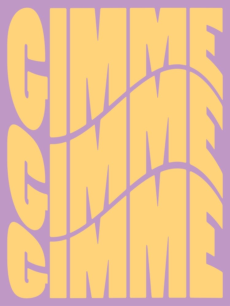 Gimme Gimme Gimme Purple & Yellow