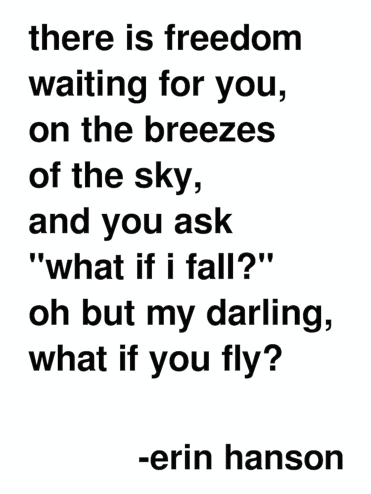 What If I Fall Hanson Quote In White