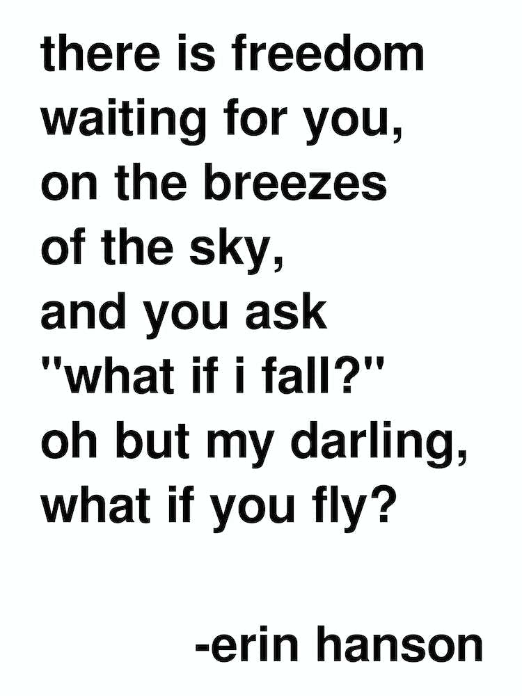 What If I Fall Hanson Quote In White