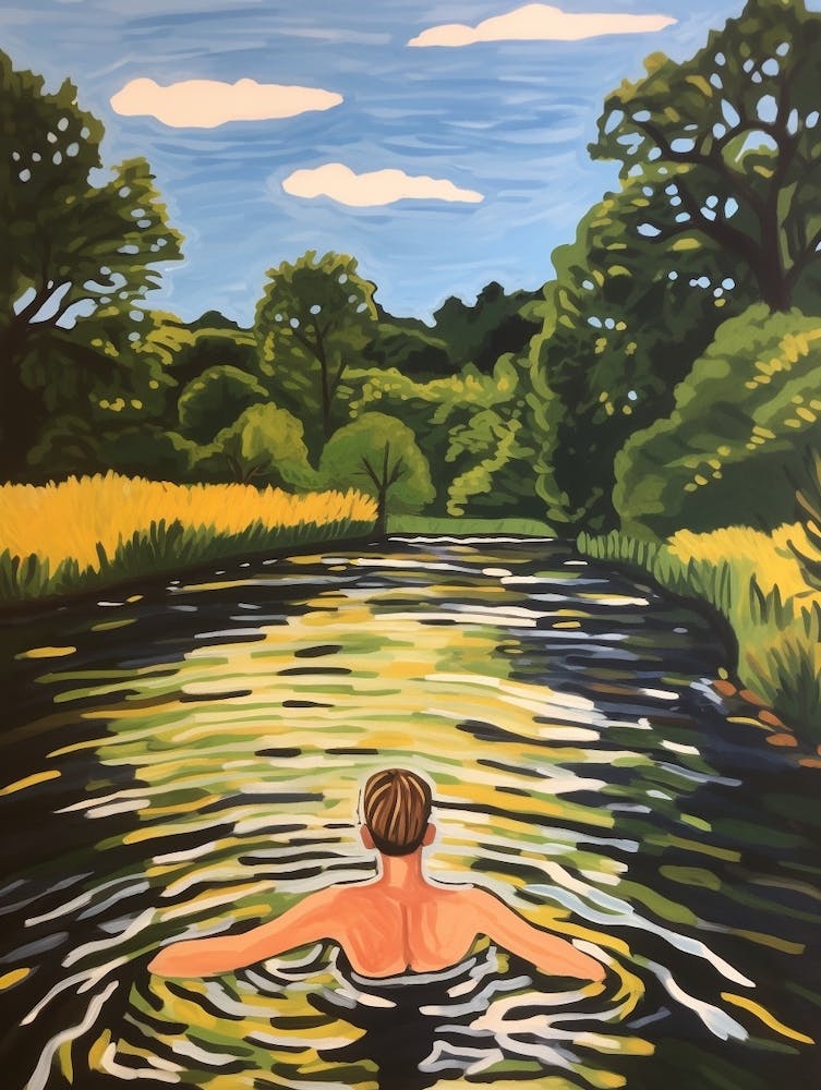 Wild Swimming At River Wensum Norfolk 1