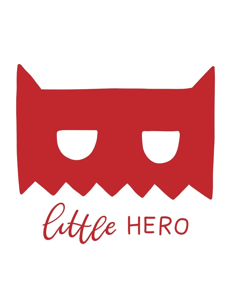 Little Hero Mask Red Super Scandi