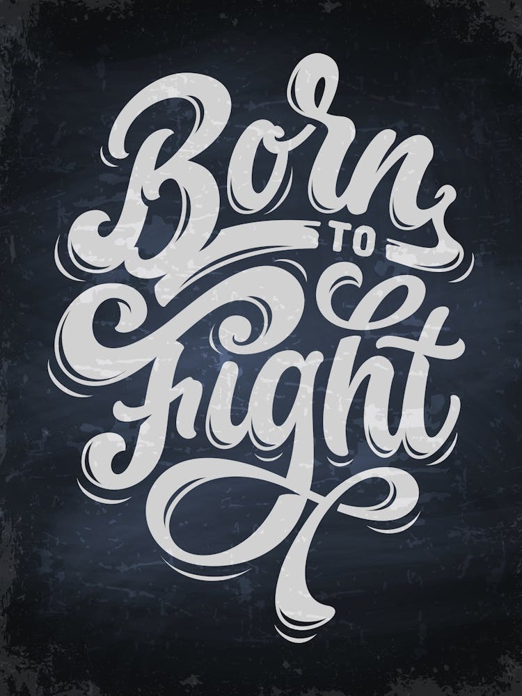 Born To Fight — kitchen art print, kitchen wall decor
