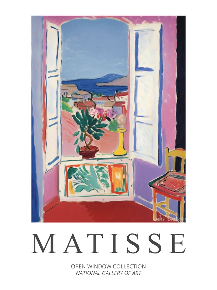 Henri Matisse Inspired Open Window Collection Living Room Art print