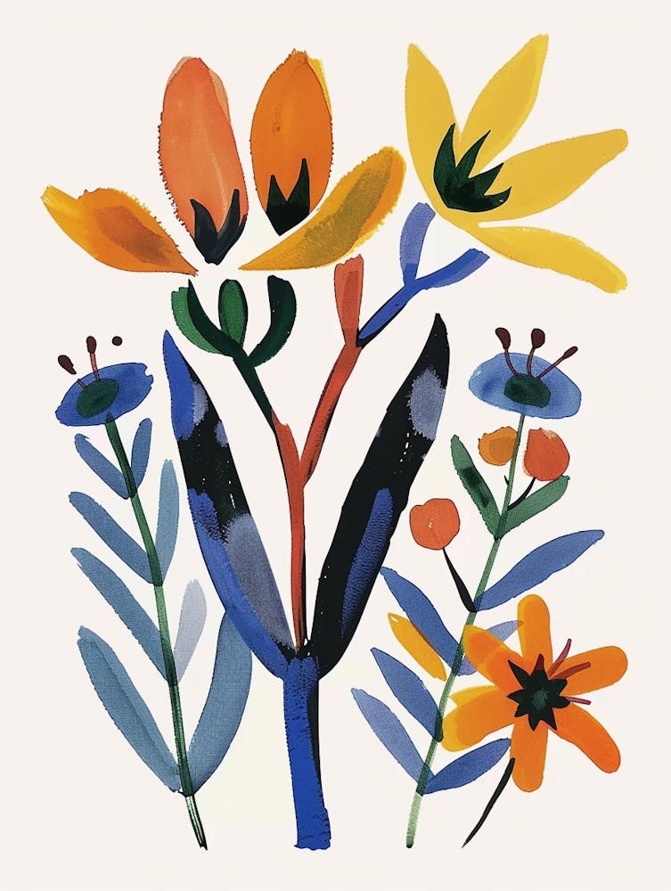 Painted Florals Kangaroo Paw 1