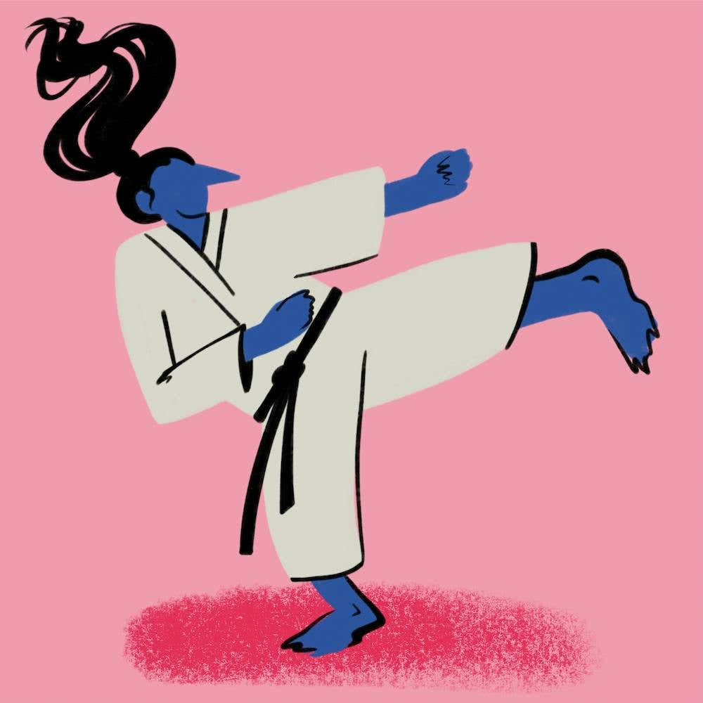 Karate Girl Square