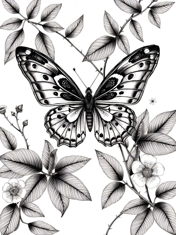 Butterfly On A Branch