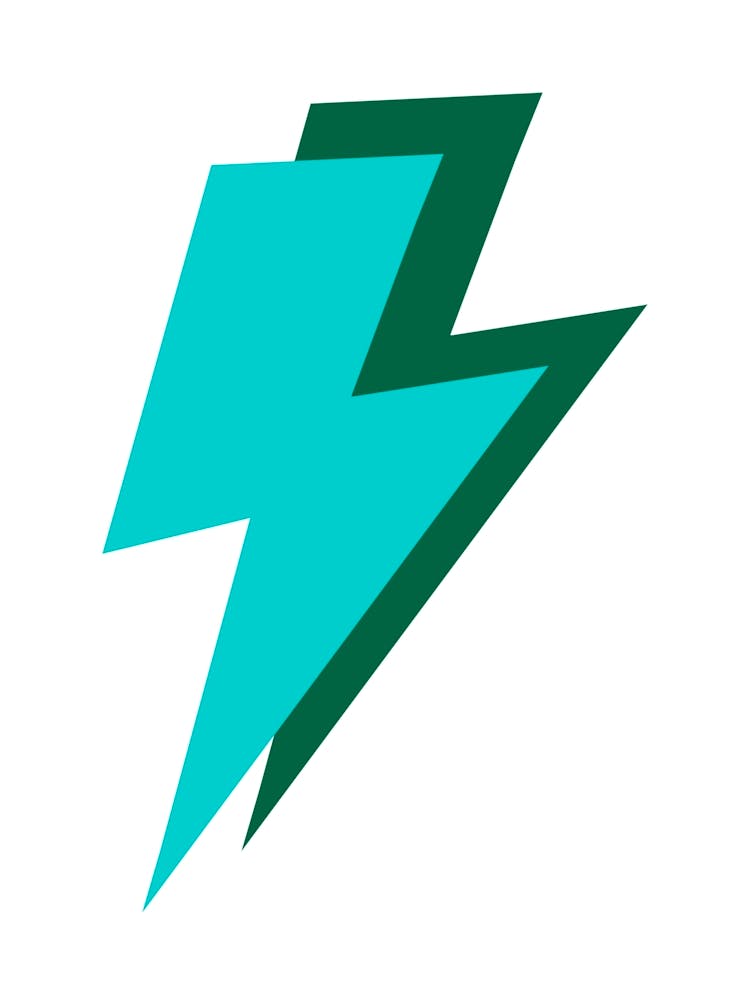 Green Double Lightning Bolt