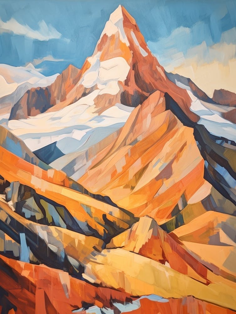 Mount Cook Usa 2 Mountain Painting