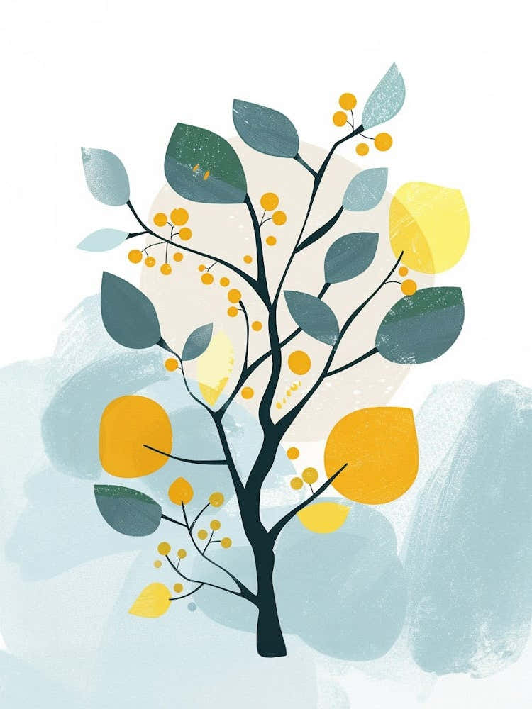 Linden Tree Flat Illustration 3