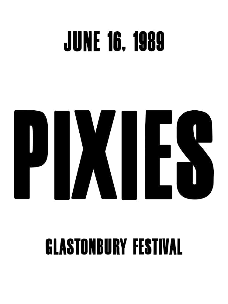 Pixies 1989 Concert Poster