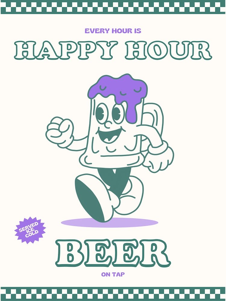 Green And Purple Happy Hour
