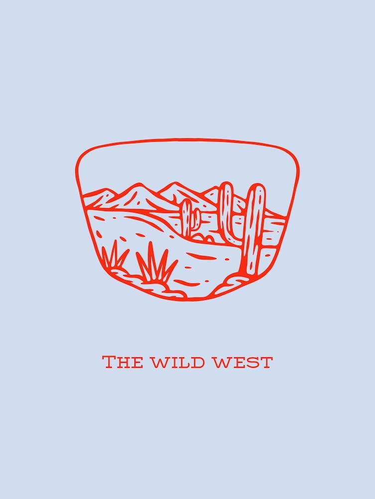 The Wild West Blue & Red