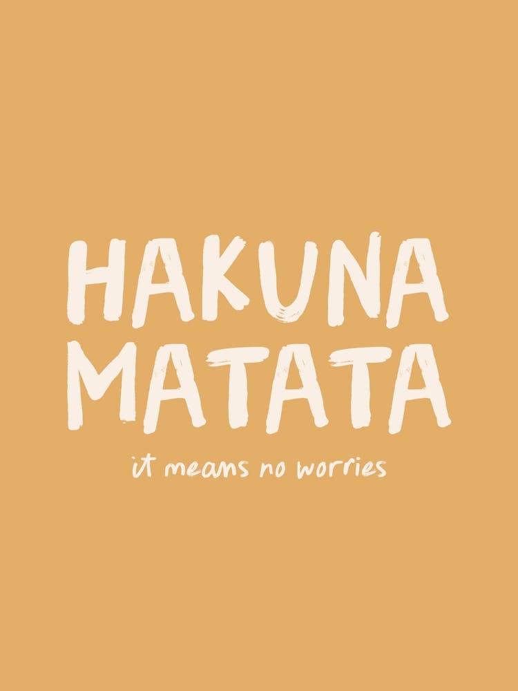 Hakuna Matata Yellow Kids