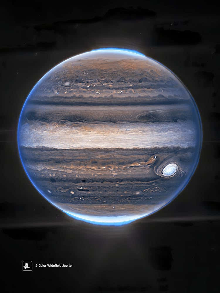 JWST Jupiter, 2022 (James Webb/JWST) — space poster, science poster, space photo, space art, jwst picture