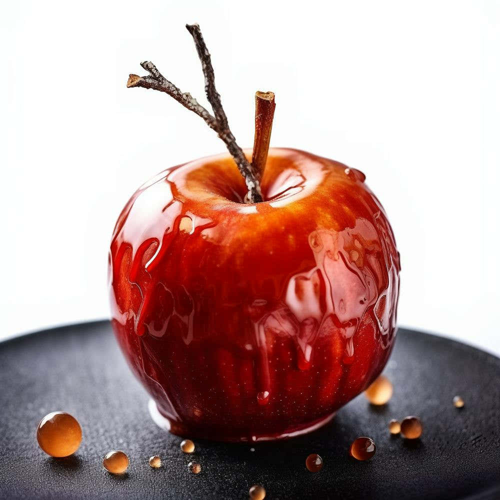 Red Apple With Caramel