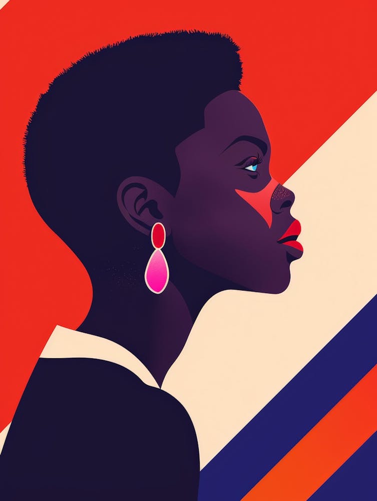 Black Woman With Earrings 10